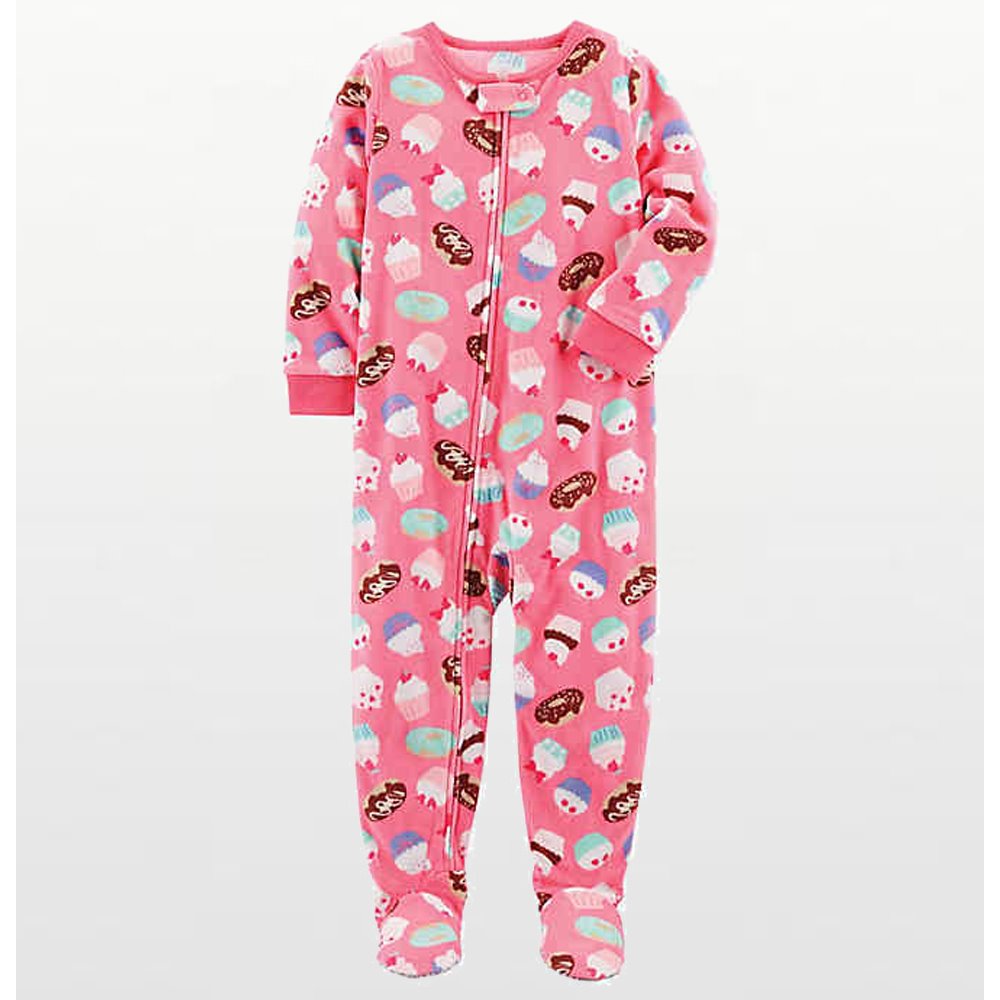 Carters - Girls Pink Cupcakes Microfleece Onesie