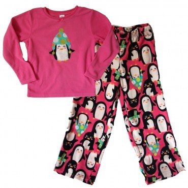 Carter's - Pink Penguin Fleece Pyjama Set