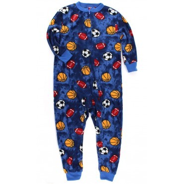 Bees & Jam Boys - Boys  Fleece Onesie Footless - Football 