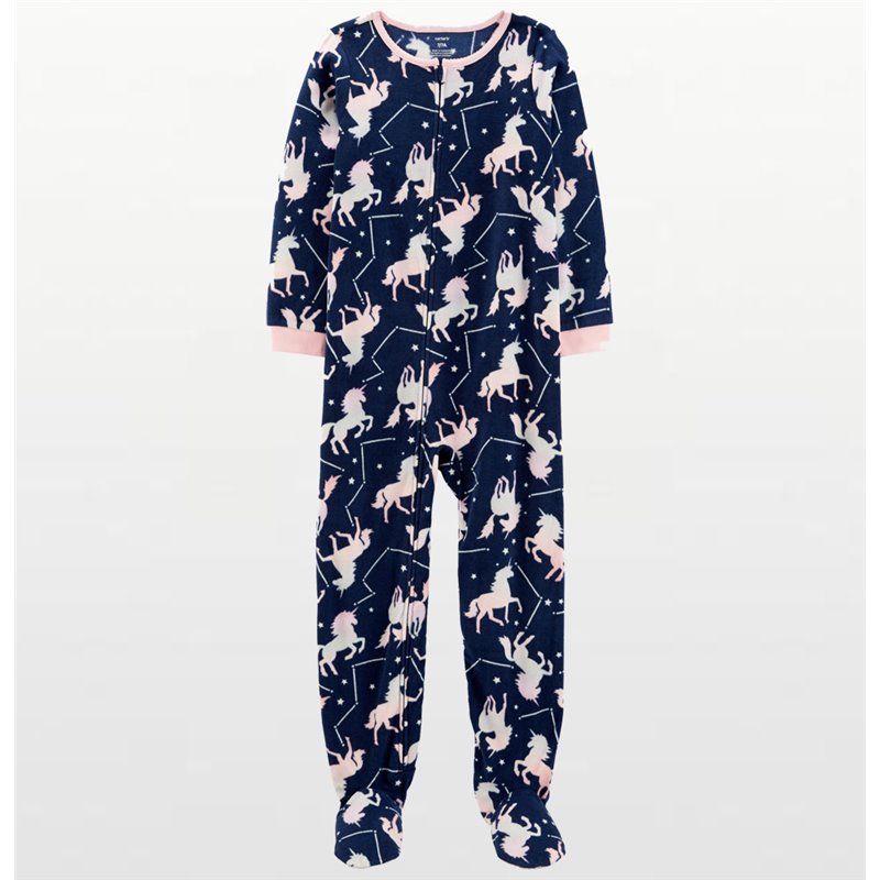 Carters - Girls Unicorn Microfleece Onesie Pyjamas