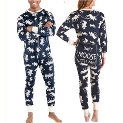 Lazy One - Adult Navy " Don't Moose with Me" Cotton Flapjack