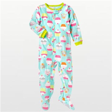 Carters - Girls Cupcakes Microfleece Onesie Pyjamas