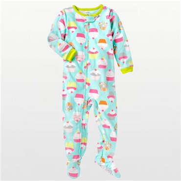 Carters - Girls Cupcakes Microfleece Onesie Pyjamas