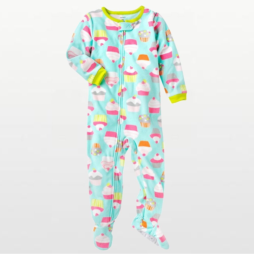 Carters - Girls Cupcakes Microfleece Onesie Pyjamas