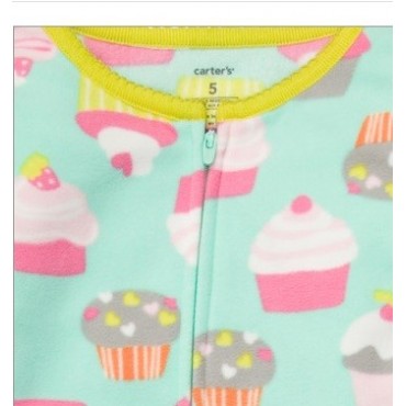 Carters - Girls Cupcakes Microfleece Onesie Pyjamas