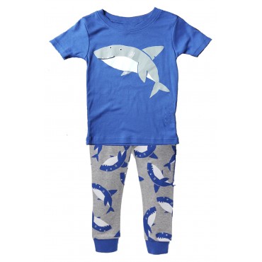 Carters - Boys Cotton Shark Pattern 3 piece Pjs
