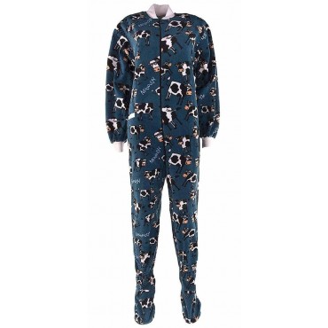 Childrens - Moody in the Morning Fleece Onesie with Dropseat