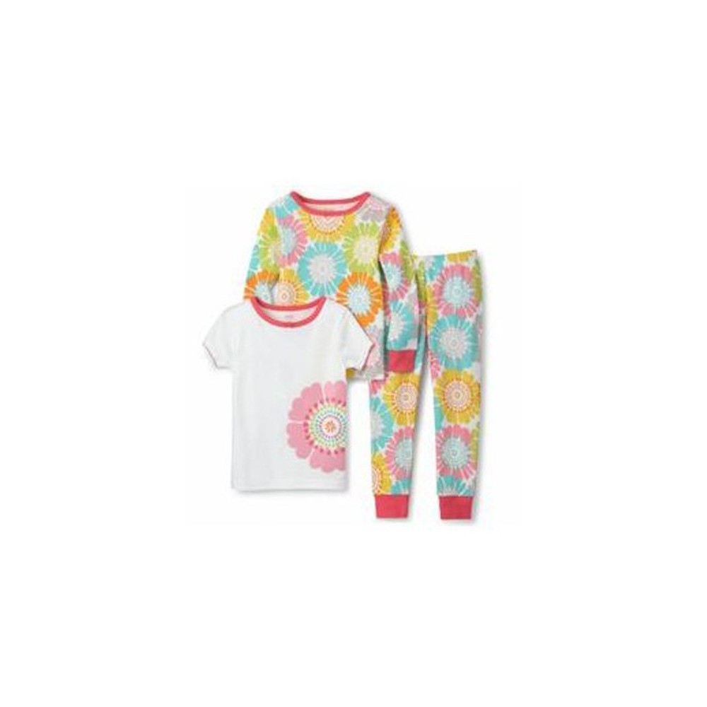 Carter's - Girls 3 piece Cotton Pyjamas - Flower